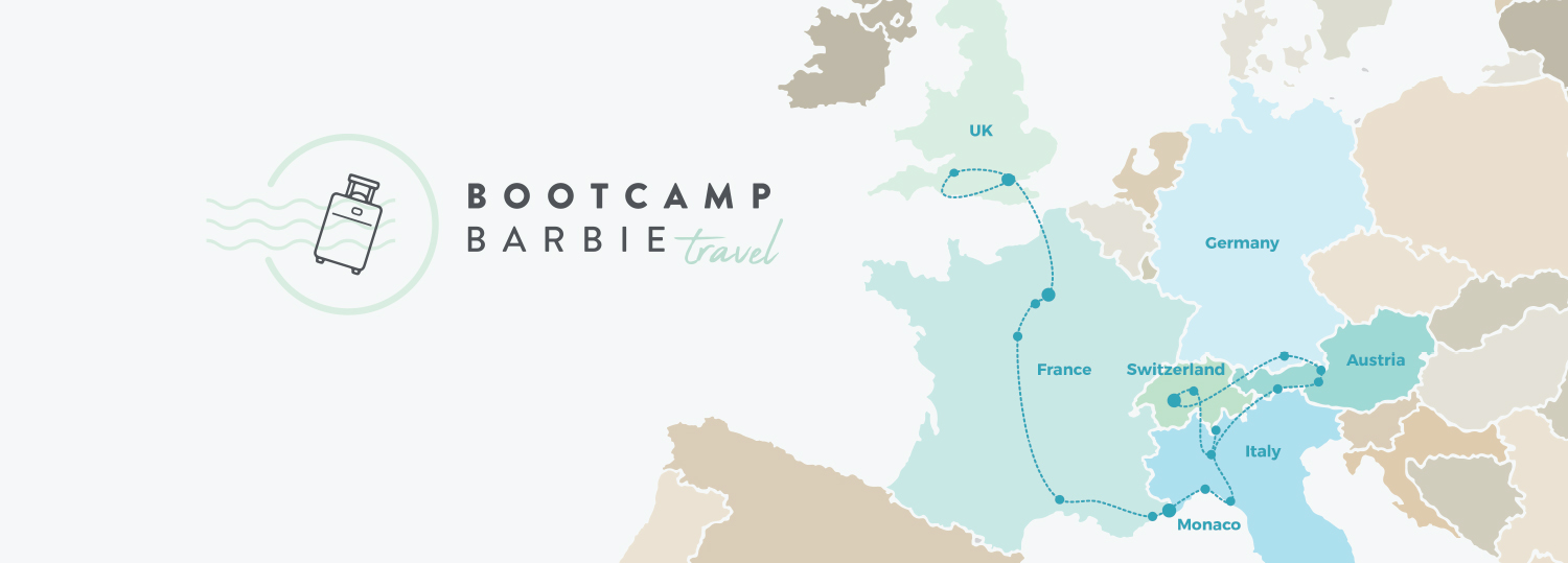 Bootcamp Barbie Travel Logo